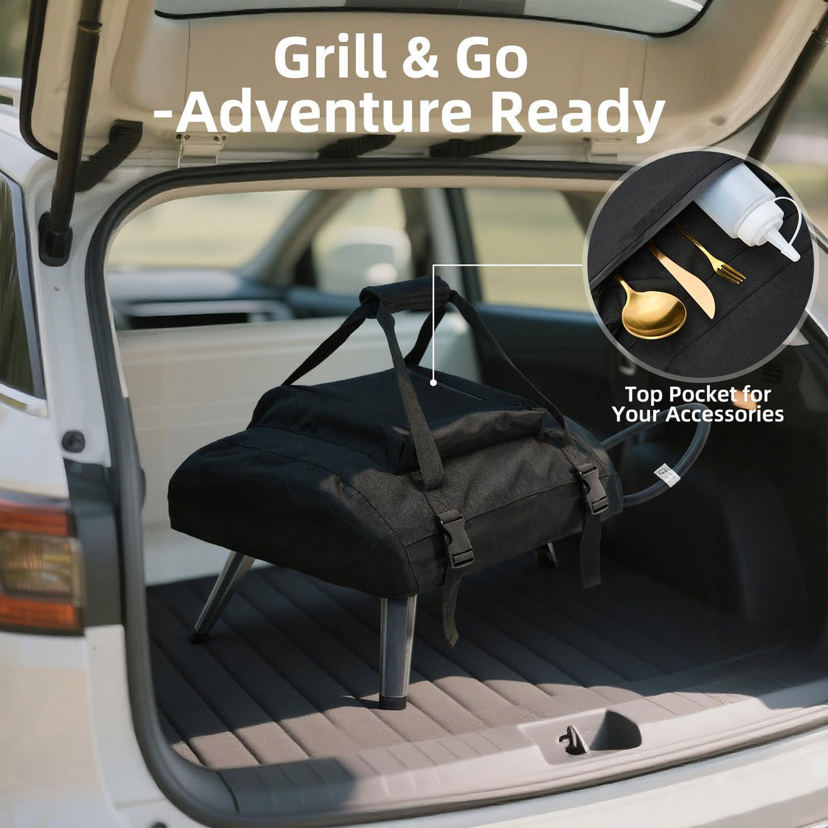 NOELIFE Ooni Koda 12 cover padded handle eases carrying.