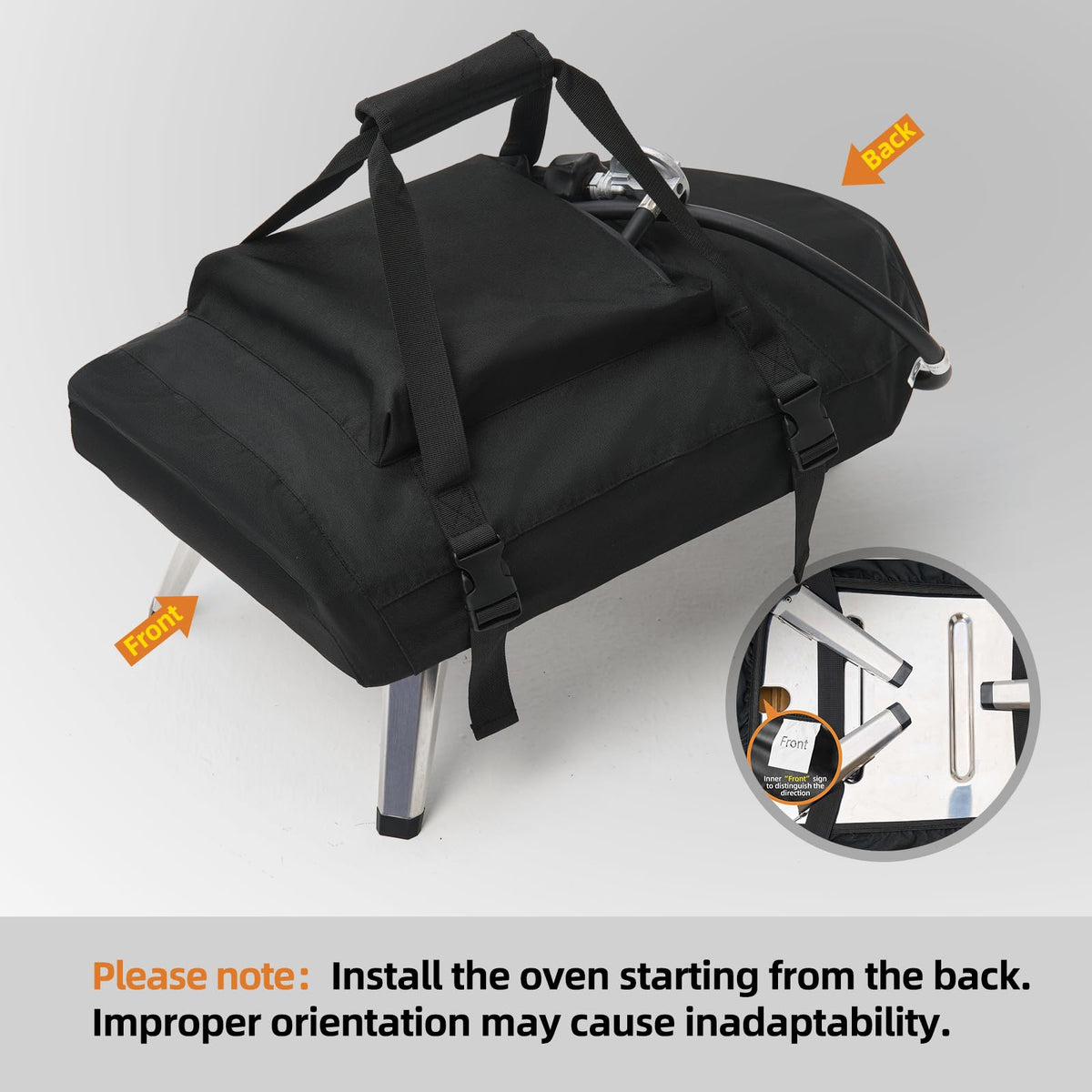 NOELIFE Ooni Koda 16 cover strap buckles: windproof stability during transport