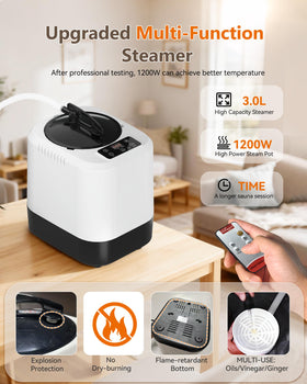 noerishia 3L steam generator delivering quick warm-up