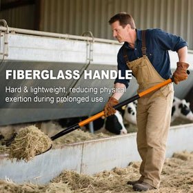 Nohovu 58-inch fiberglass handle with two non-slip grips for comfort.