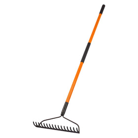 Nohovu Garden Rake with 14-tine head for efficient debris gathering