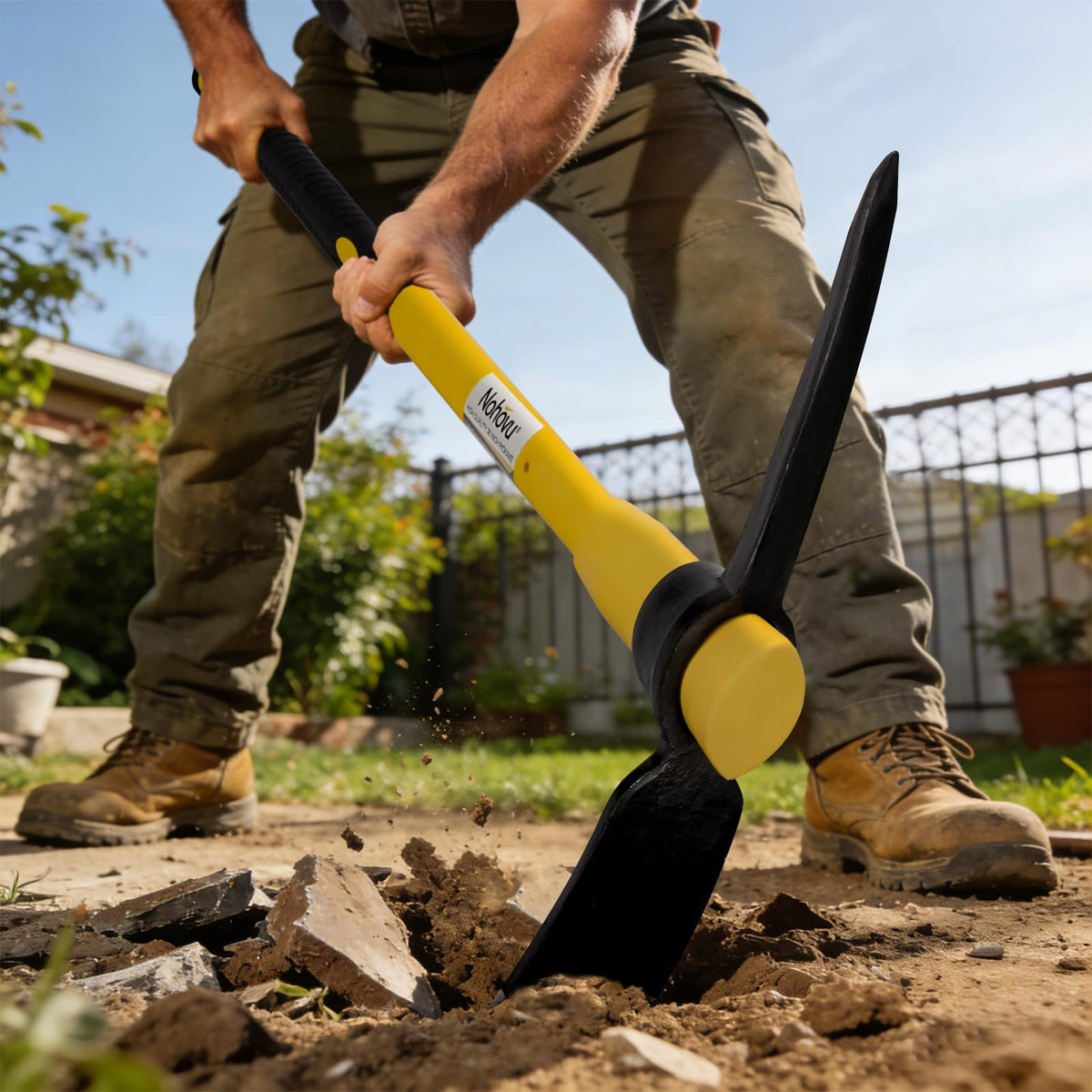 Nohovu pickaxe 36-inch length improves leverage and comfort