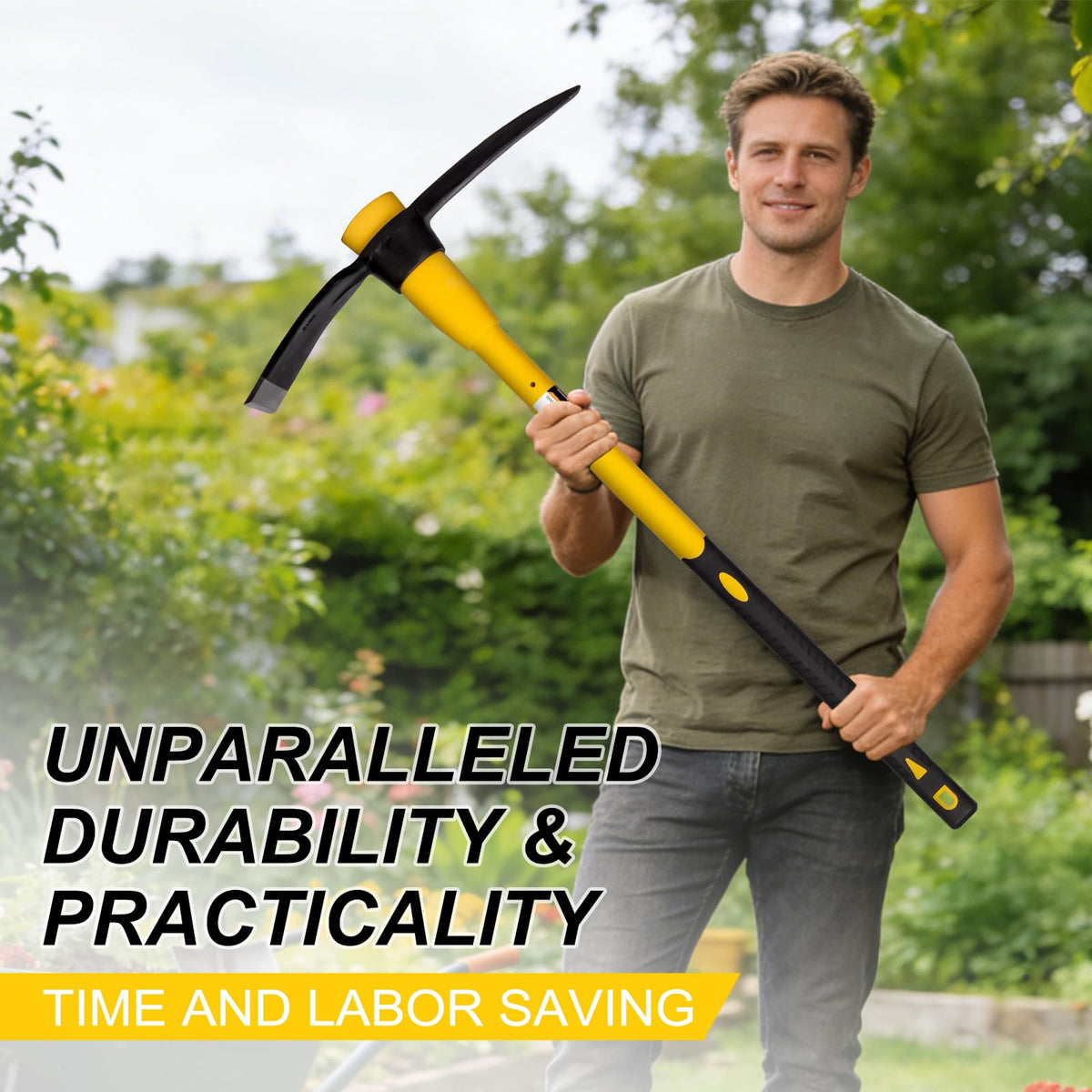 Nohovu pickaxe anti-slip grip ensures secure handling in wet conditions