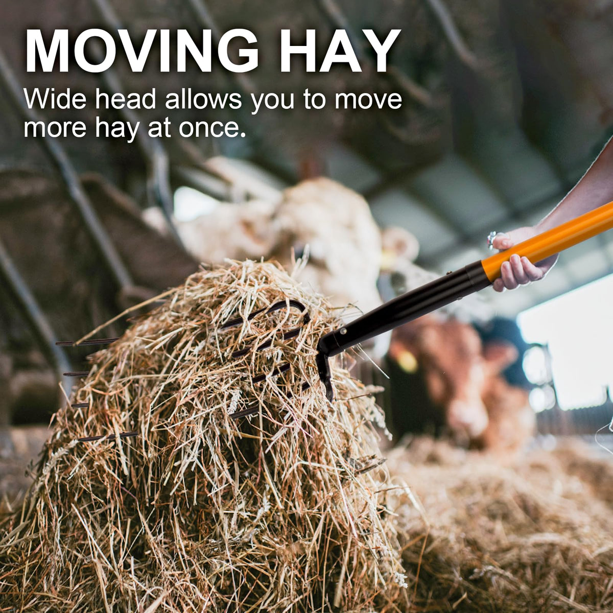 Nohovu durable, rust-resistant coating protects the pitchfork head.