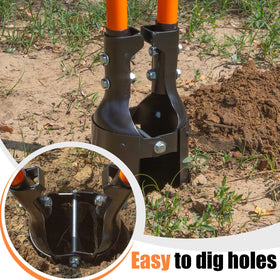 nohovu post hole digger fiberglass handle provides durability and grip