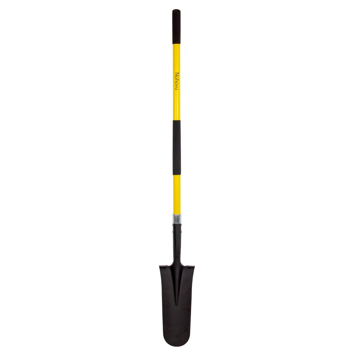 Nohovu Shovel digging with 58-inch reach for trenching and planting.