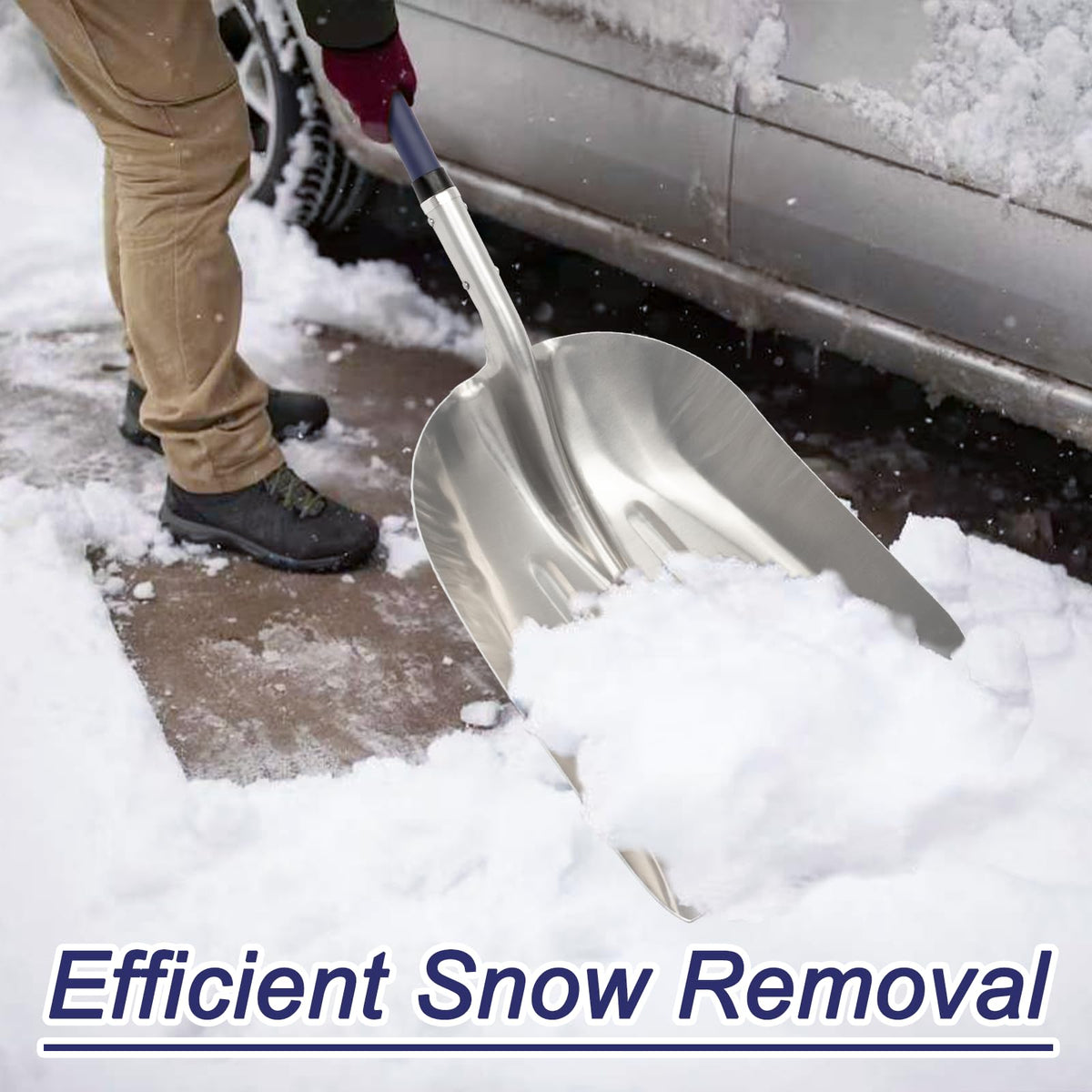 Nohovu lightweight aluminum construction minimizes user fatigue during snow removal.