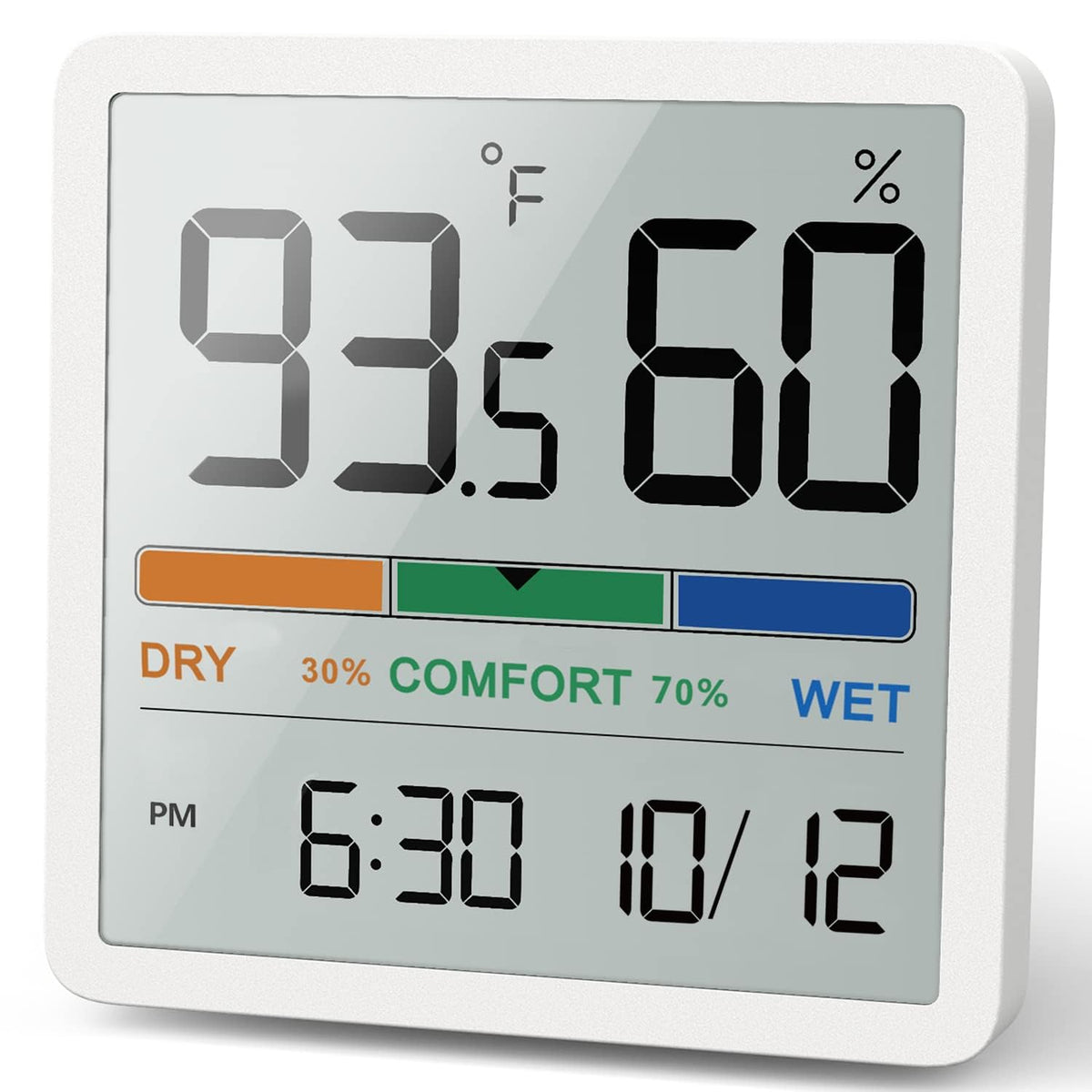 NOKLEAD indoor hygrometer thermometer with a clear LCD display for precise readings