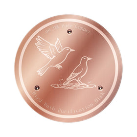 NOKOXIN copper disk closeup highlights pure material for safer bird water.