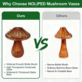 Three colorful NOLIPED mushroom propagation stations brighten desks and windowsills.