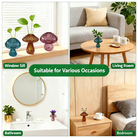 NOLIPED mini terrarium style vase doubles as decorative bud vase.