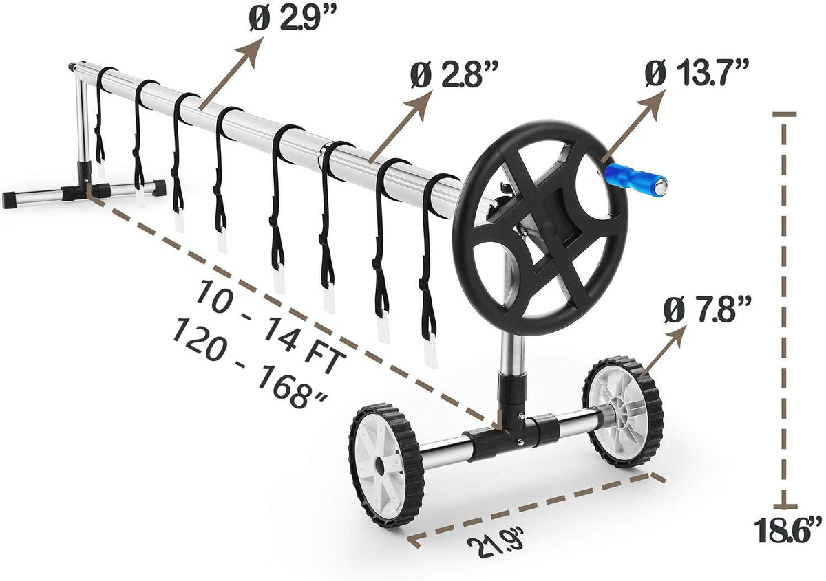 Nollapo adjustable tubes support 14-foot pool configurations
