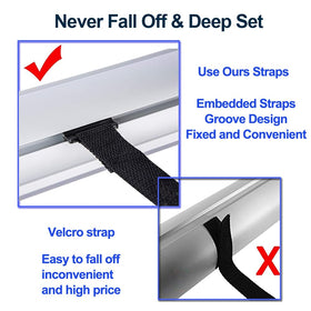 Nollapo reel clips securely fasten the solar cover to the reel for quick use