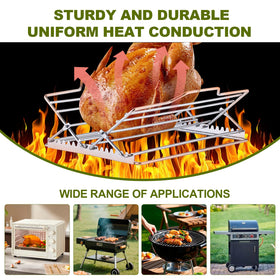 NLOYCOR dishwasher safe roasting rack for effortless cleaning.
