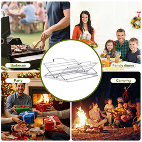 NLOYCOR fold flat storage roasting rack saves space in the kitchen.