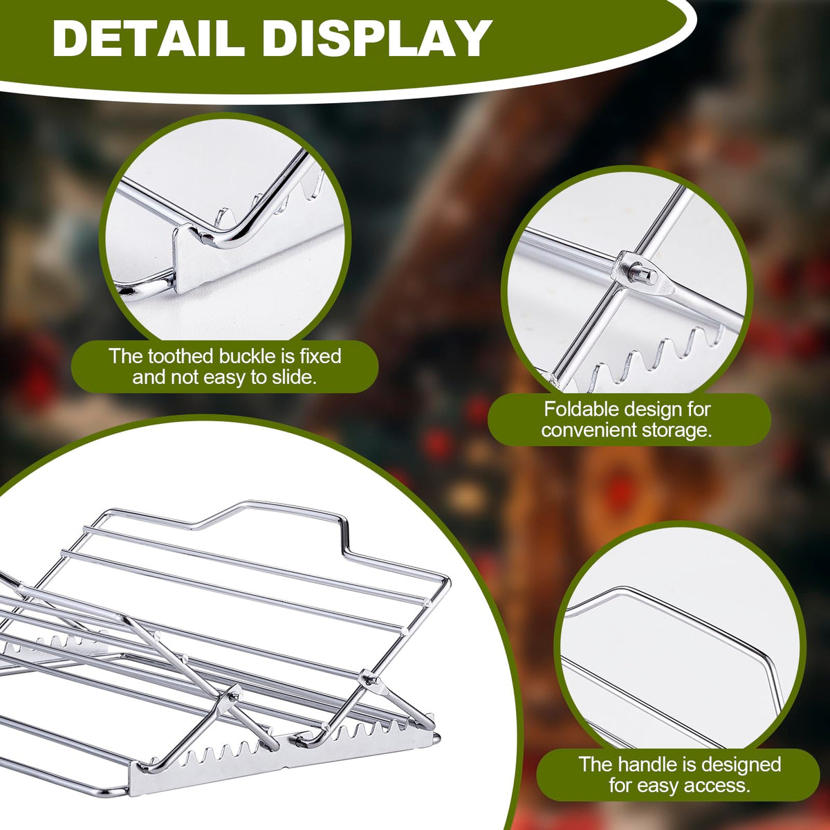 NLOYCOR heavy duty stainless steel rack supports up to 13 lb.