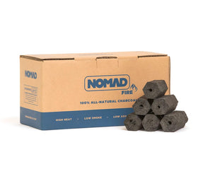 Nomad Fire charcoal bag ready for clean-burning grilling sessions