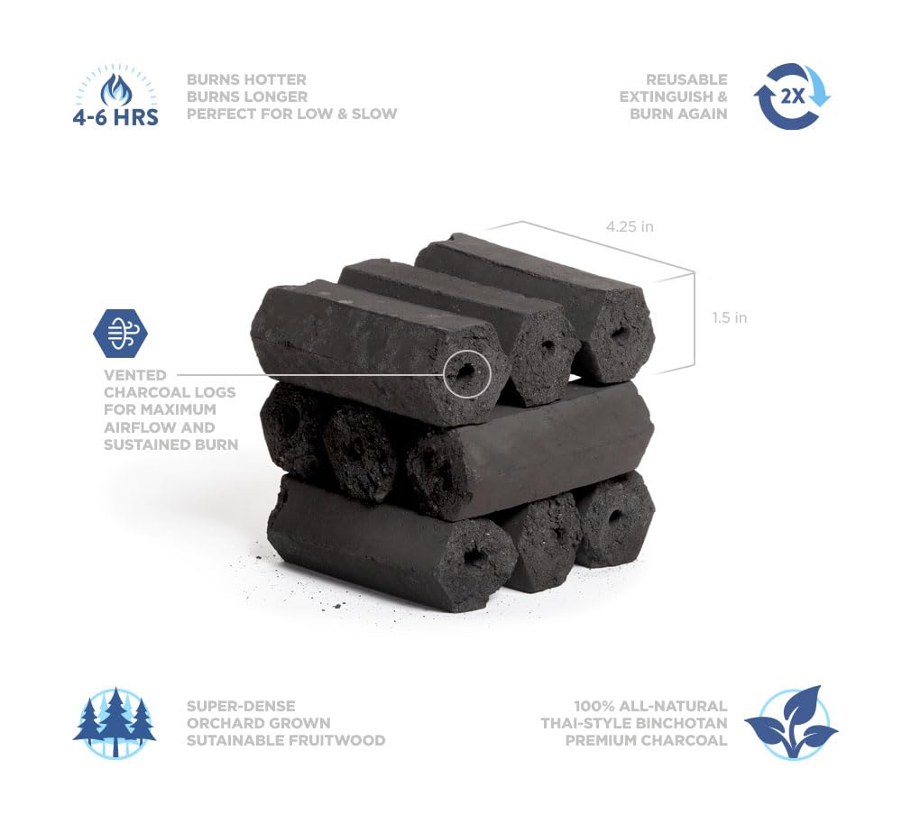 Nomad Fire long-burn charcoal demonstrating extended cooking sessions