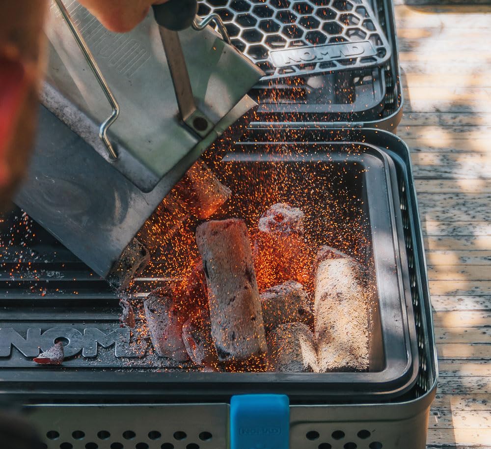 Nomad Fire low-ash charcoal keeps the grill cleaner after cooking