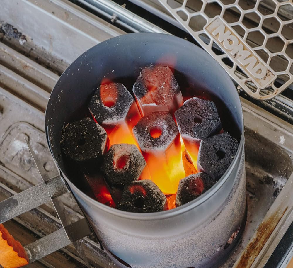 Nomad Fire no-additives charcoal ensures pure fuel for grilling