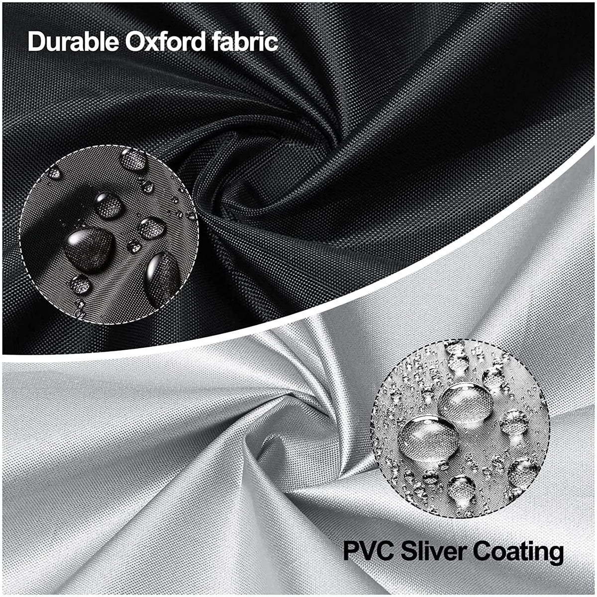 Nomiou grill cover features adjustable drawcord for secure windy protection.