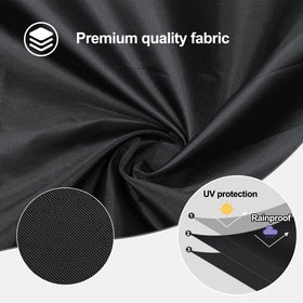 nomiou double-drawing straps keep the cover secure in windy conditions