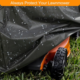 Nomiou lawn mower cover with draw string for a secure fit