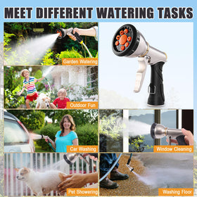 Nomisurit nozzle with soft trigger and lock reduces strain during long watering sessions.