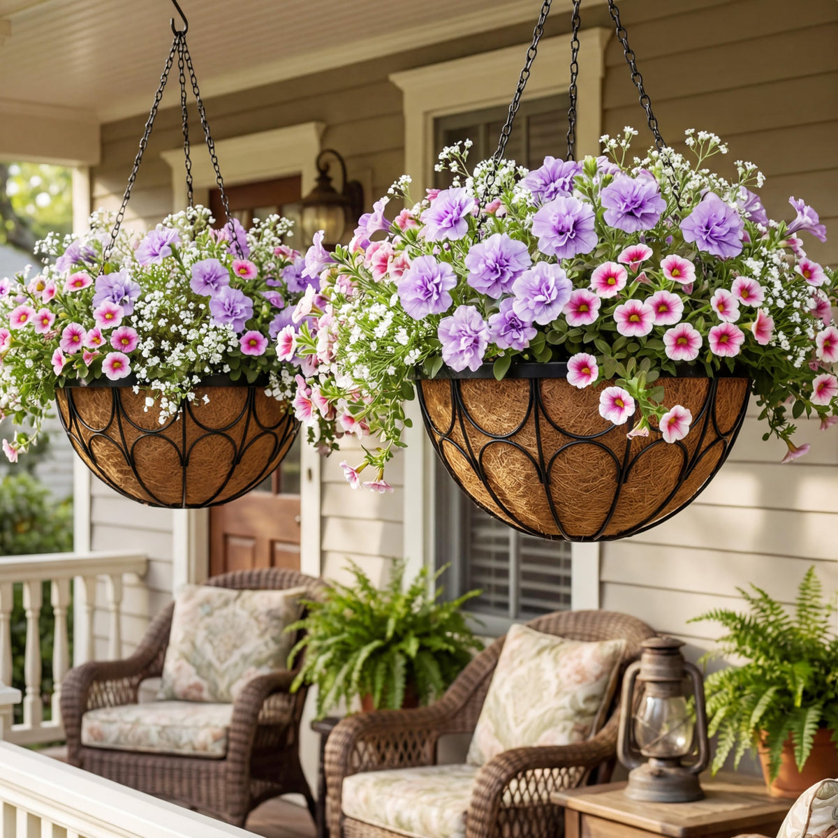 Nongcunren trailing greenery display hanging planter adds movement to porches