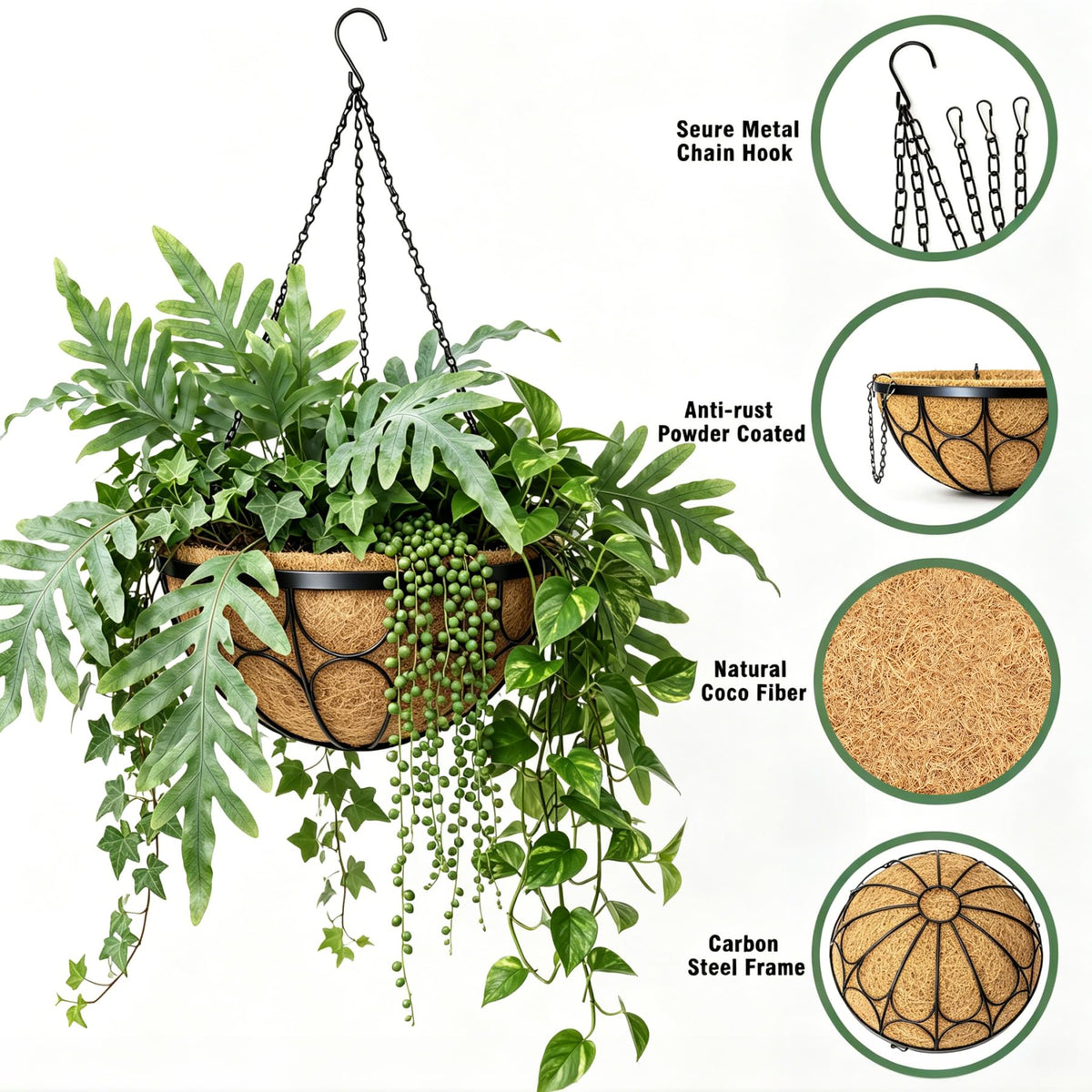 Nongcunren vertical-space garden hanging planter for space-saving decor