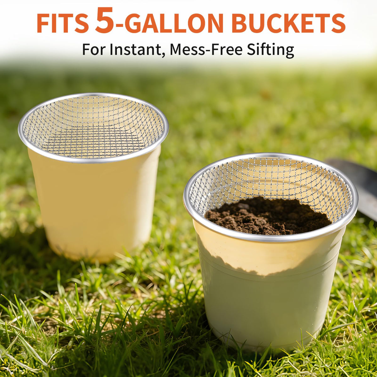 Nonley 3mm mesh sifter filters dirt and small rocks efficiently