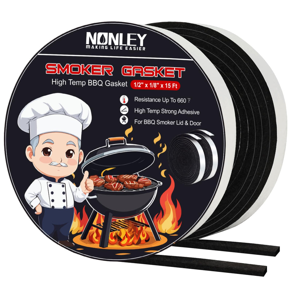 Nonley smoker gasket seal demonstrates a clean cut edge for tight smoke containment.