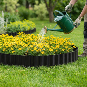 NONMON border adapts to straight and curved lines for versatile landscaping