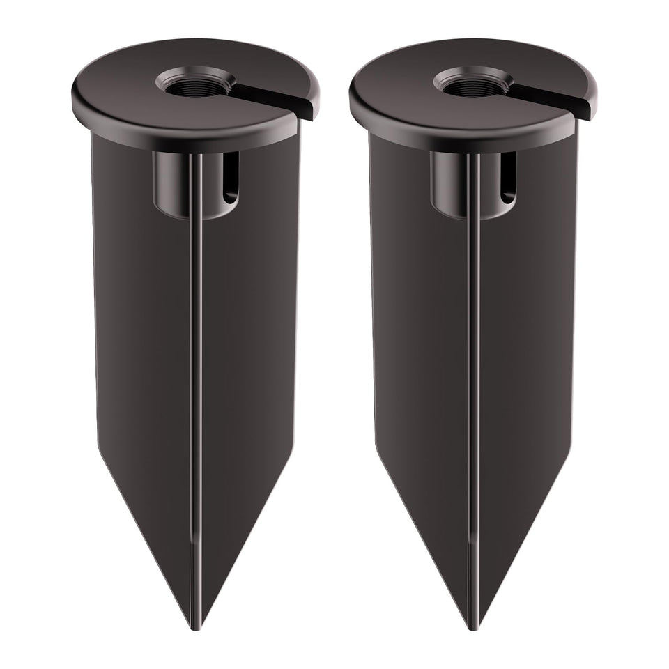 Noobibaba landscape light stake with 8 inch large head for secure in-ground mounting.