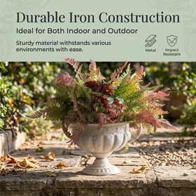 Nooneau Vintage Urn Planter serves as a refined centerpiece for tables