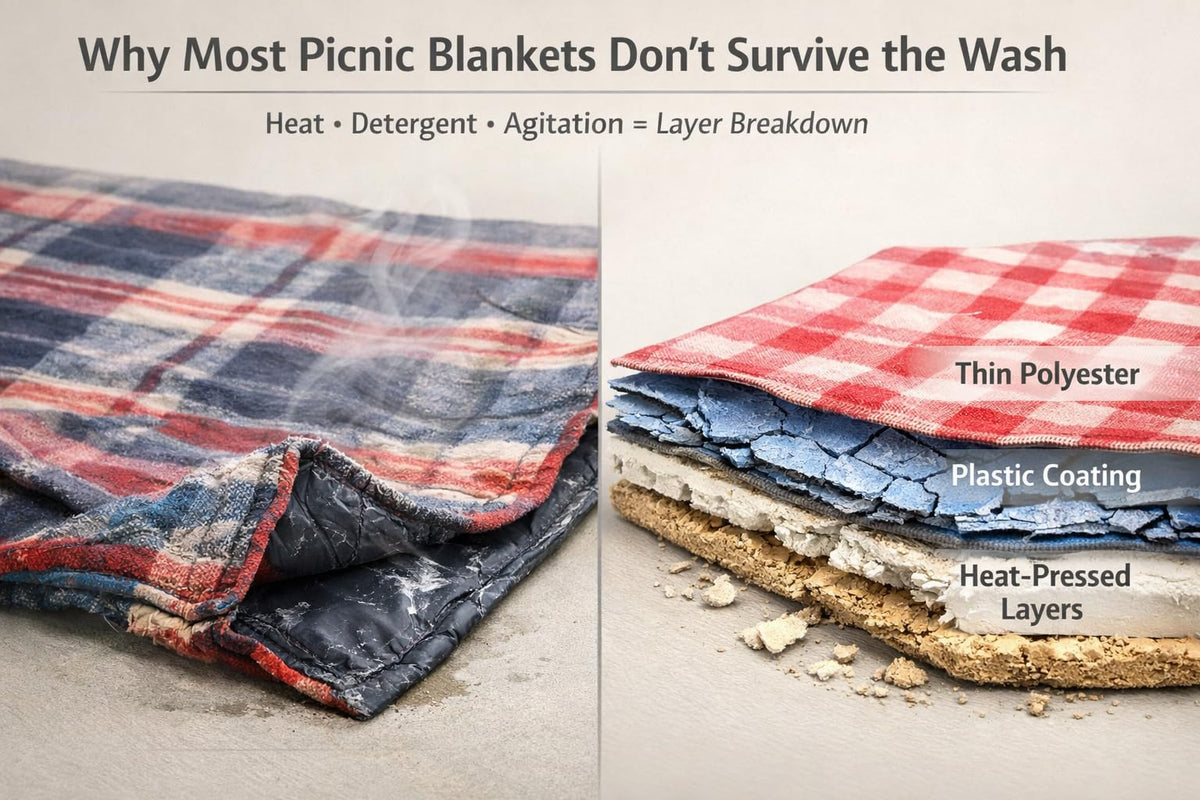 NOONOOJOOJOO compact travel blanket folds for easy storage