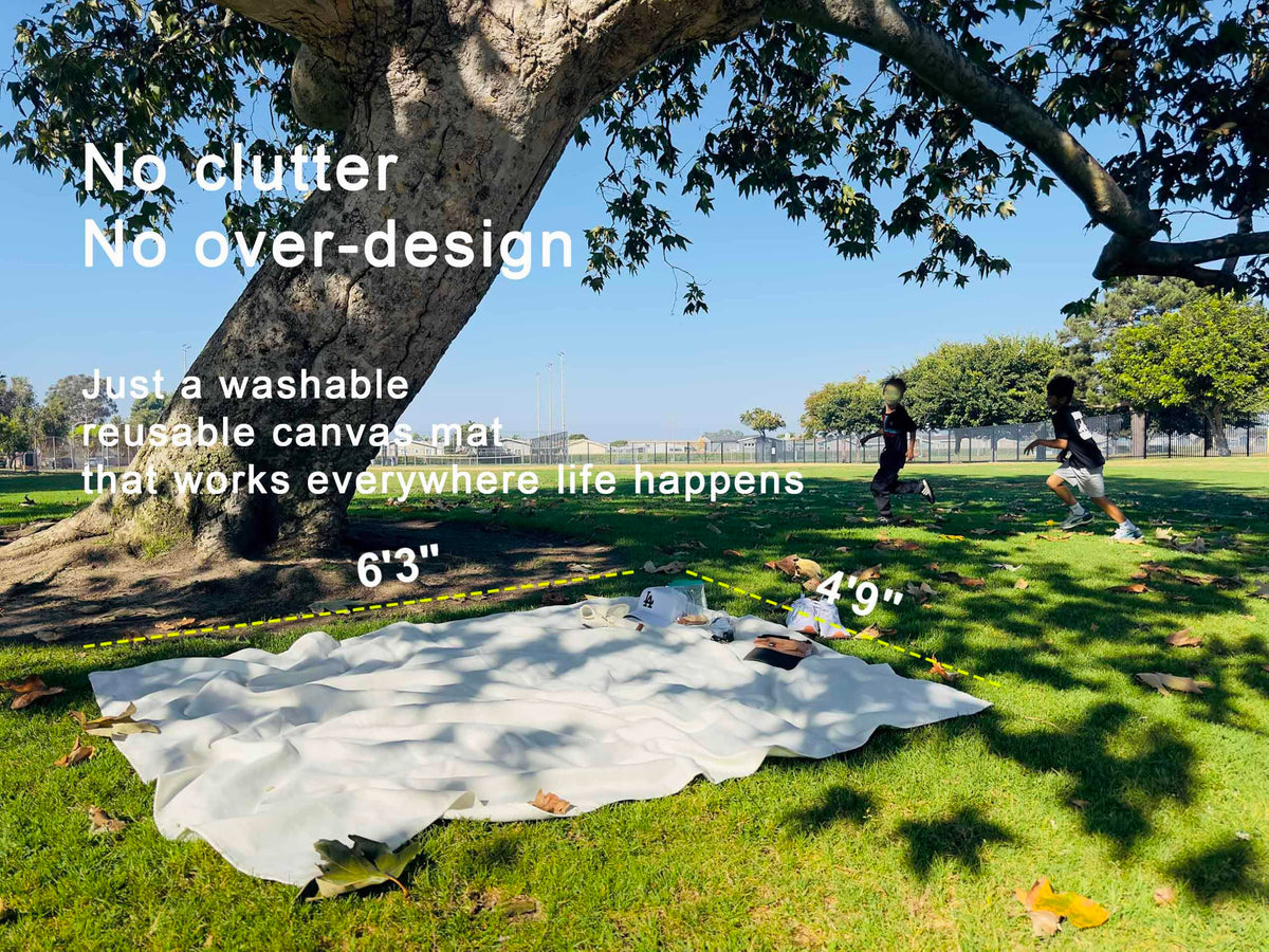 NOONOOJOOJOO large canvas blanket, 49x63 inches, ideal for group picnics