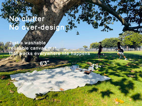 NOONOOJOOJOO large canvas blanket, 49x63 inches, ideal for group picnics