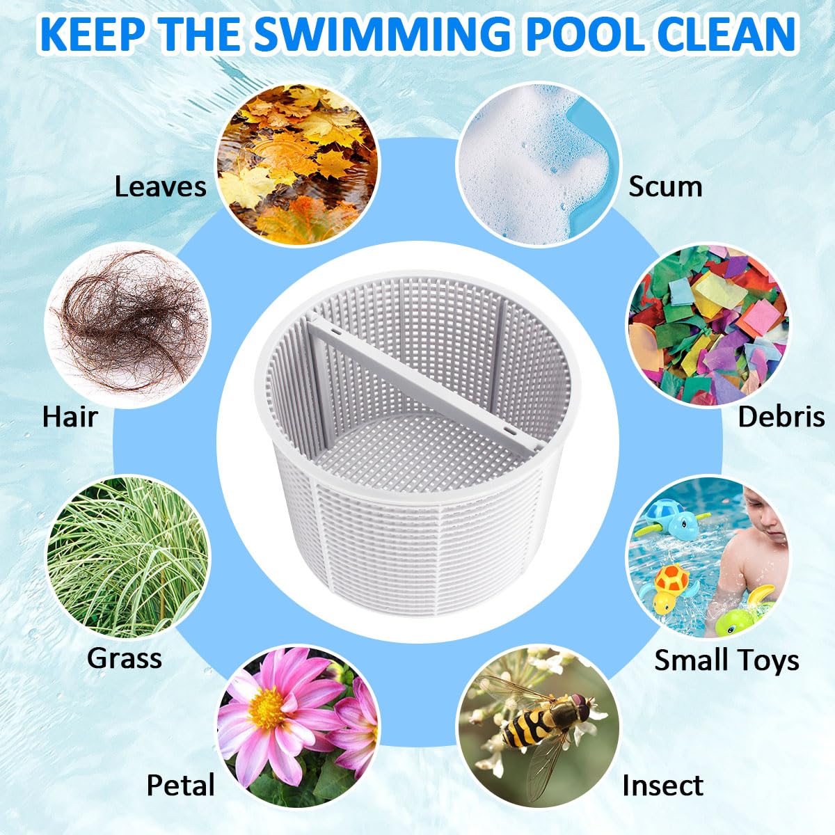 NOOTO B-152 easy-install basket saves time during skimmer maintenance