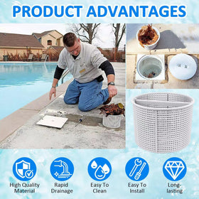 NOOTO B-152 white color blends with pool equipment for easy maintenance