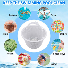 NOOTO durable plastic resin construction resists wear for longer pool skimmer life.
