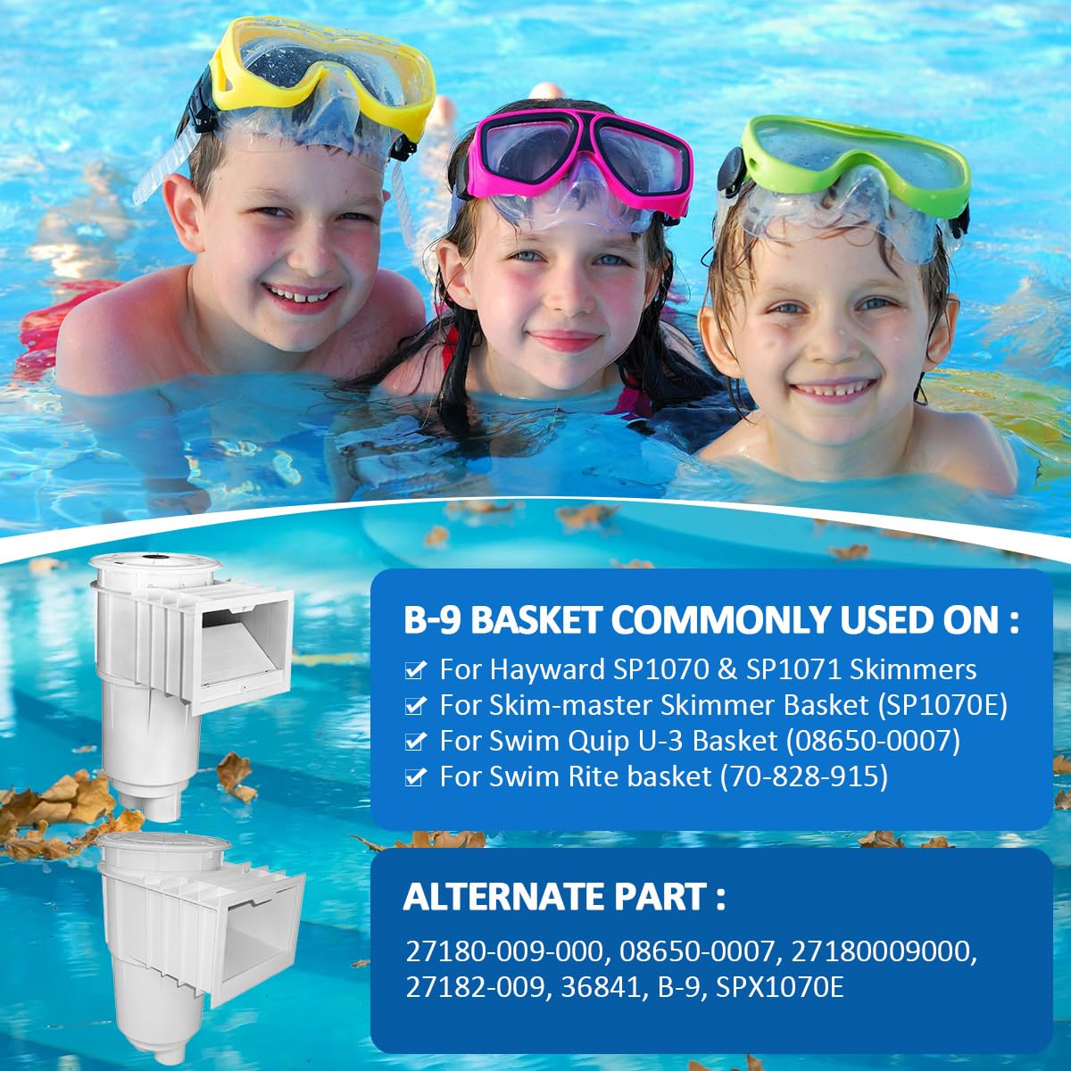 NOOTO skimmer basket helps trap debris before reaching the pump, reducing clogs.