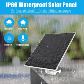Nooukut IP66 weatherproof solar panel withstands rain and wind outdoors.
