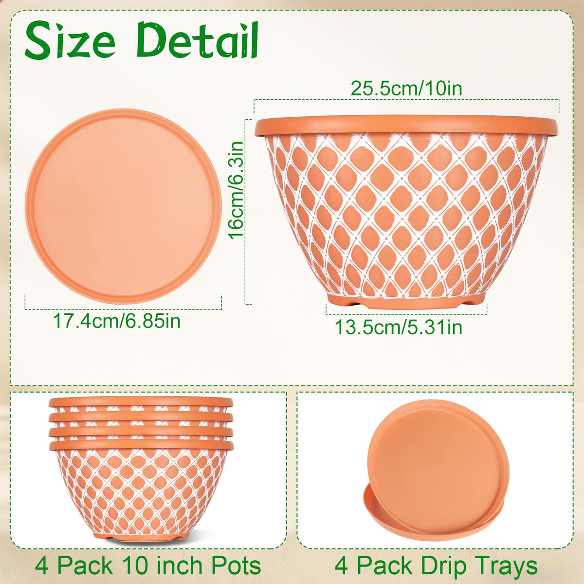 Nooulap planter includes drainage hole and saucer to manage watering.