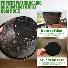 Nooulap firework-embossed pot close-up highlights the pattern and texture.