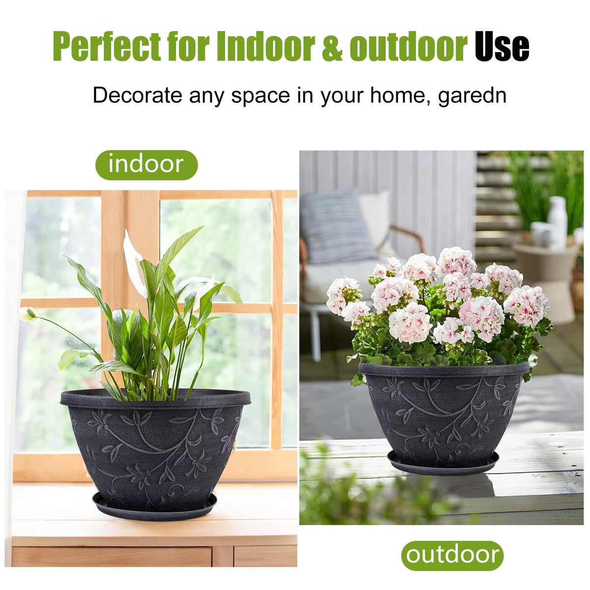 Nooulap Magnolia planter designed for indoor-outdoor use and modern decor.