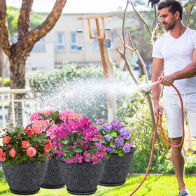 Nooulap modern-decor garden pot complements gray decor schemes.