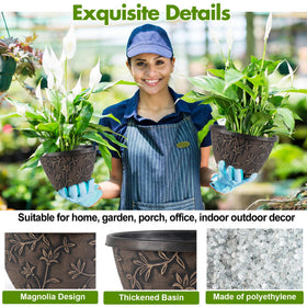 Nooulap 4-pack planters simplify styling a cohesive patio or balcony garden.
