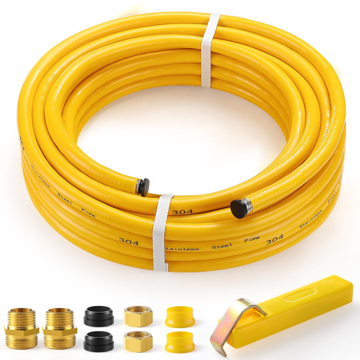 NORSGATEN CSST gas line with flexible stainless steel tube for easy routing.