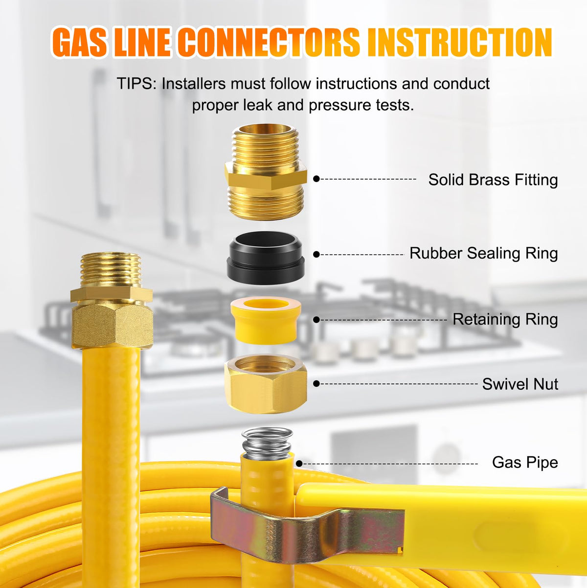 33-foot NORSGATEN CSST gas line laid out for outdoor grilling setups.